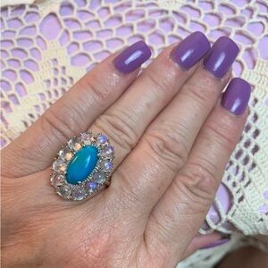 🩵Opalina and Moonstone Ring🩵